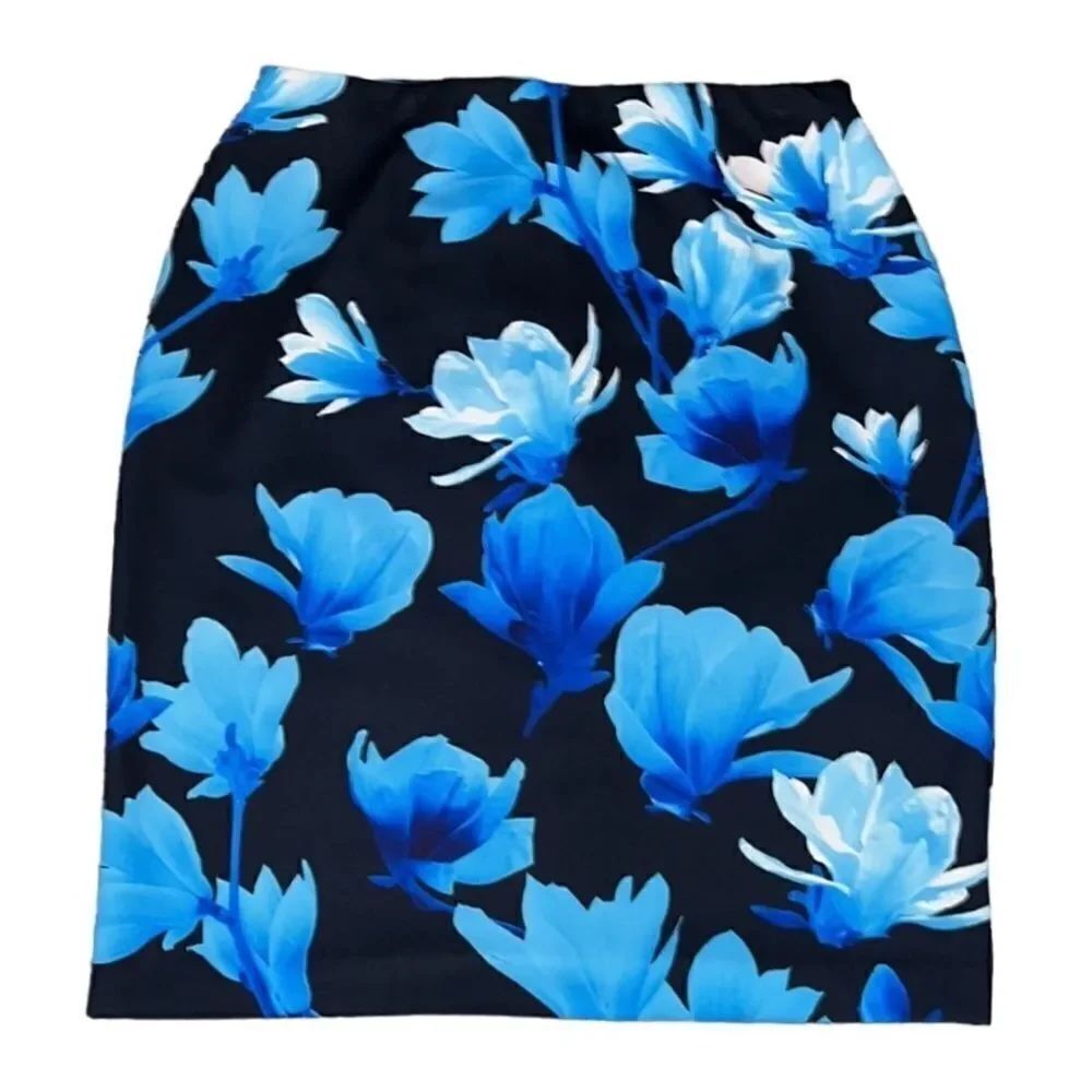 Ashley Stewart Floral Print Pencil Skirt